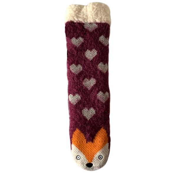 Womens Sherpa Lined Slipper Socks