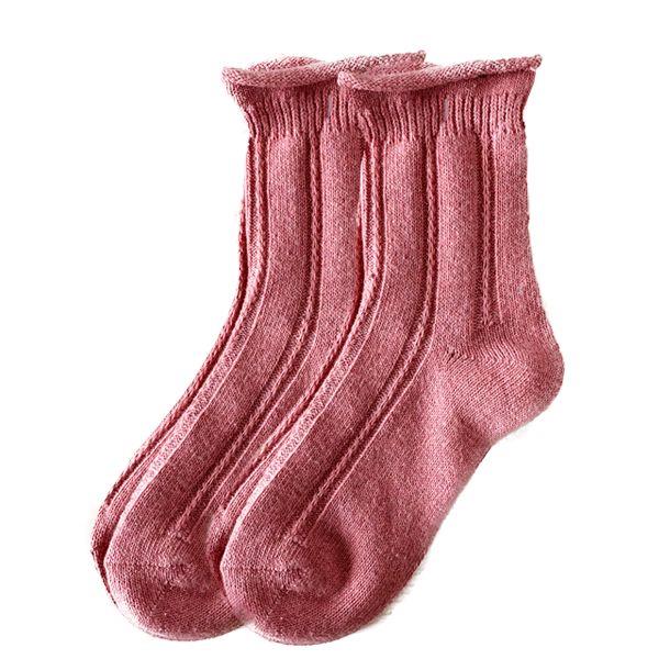 Thick Plain Crew Socks for Spring