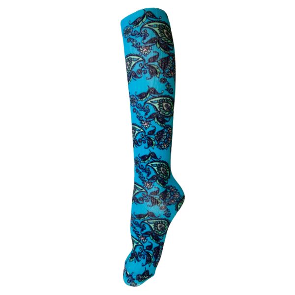 Baroque Patterned Women Compression Socks