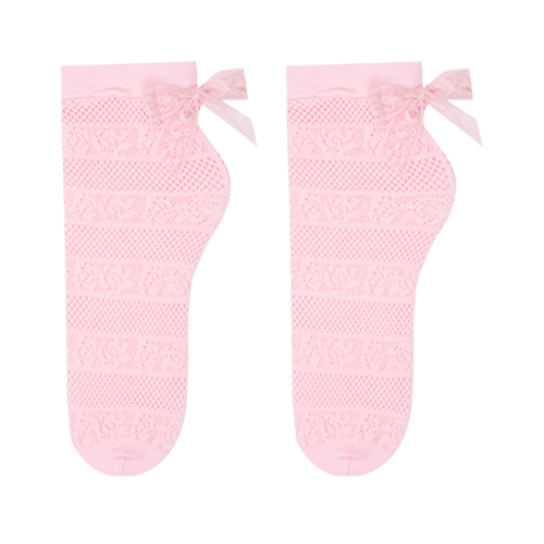 red fishnet socks