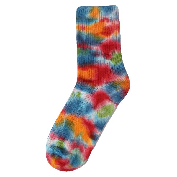 Cotton Multicolor Printed Crew Socks