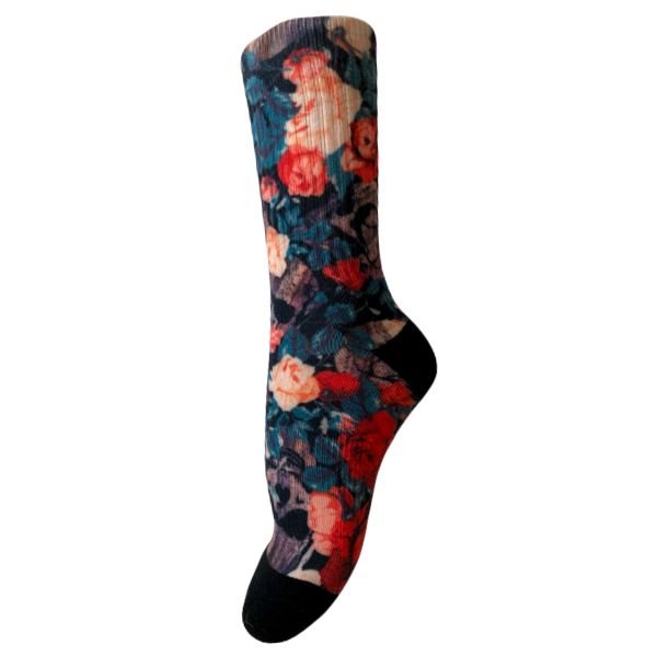 Cotton Printed Floral Fashion Sport Socks