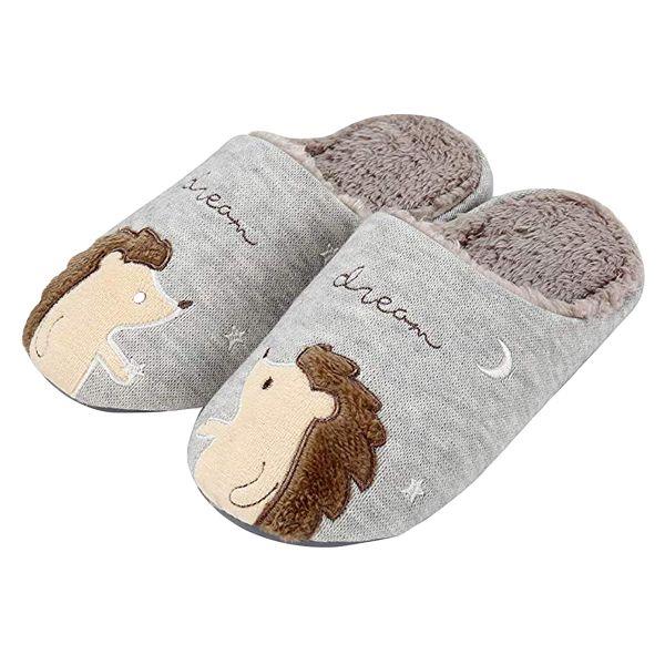 Fleece Slipper Cute Hedgehog Comfy Slipper