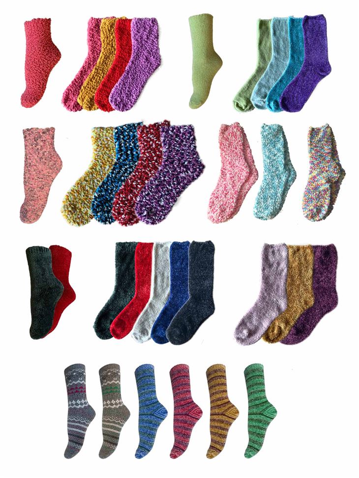 Fuzzy Warm Socks Lady Man and Kids