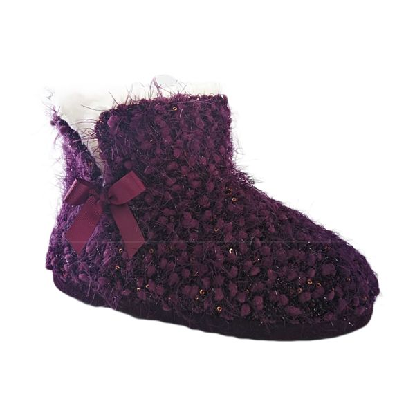 Knot Yarn Suft Plush House Slipper Boots