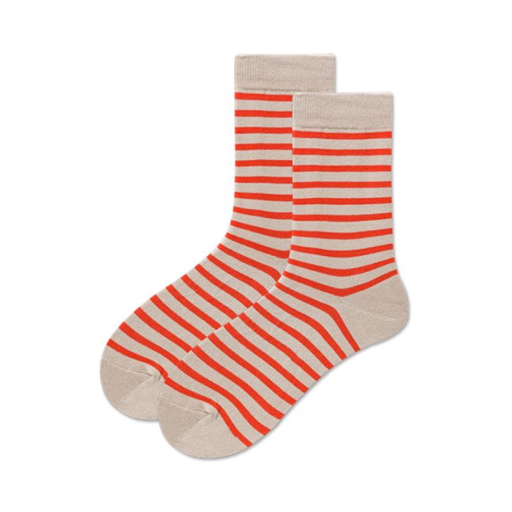 Men Socks Striped Cotton Socks