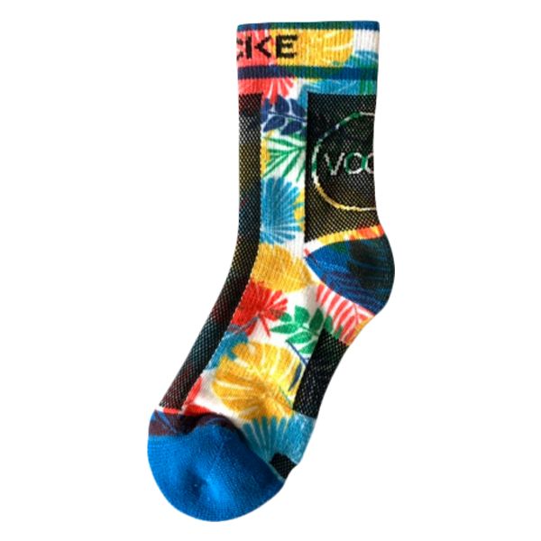 Mesh Digital Prined Nylon Cotton Sport Socks