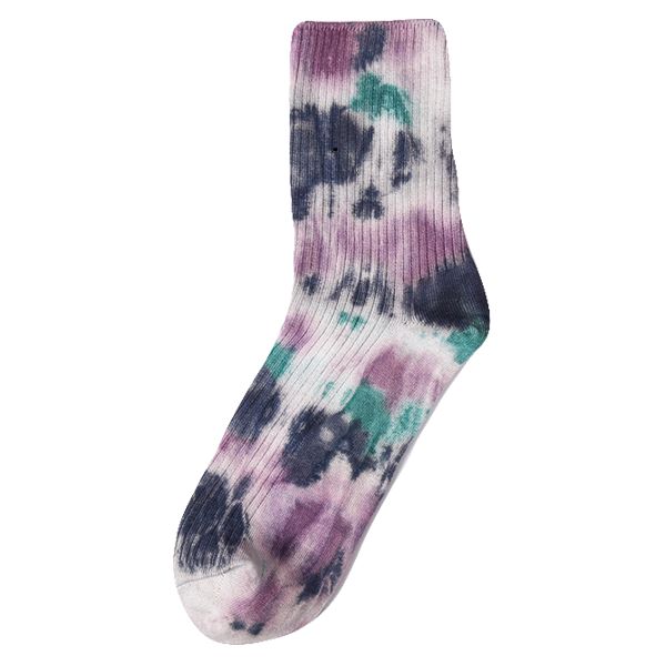 Multicolor Tie Dye Crew Women Socks