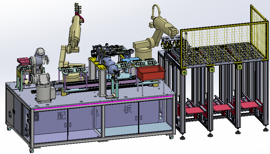 电池盖打磨、外观检测码垛设备
