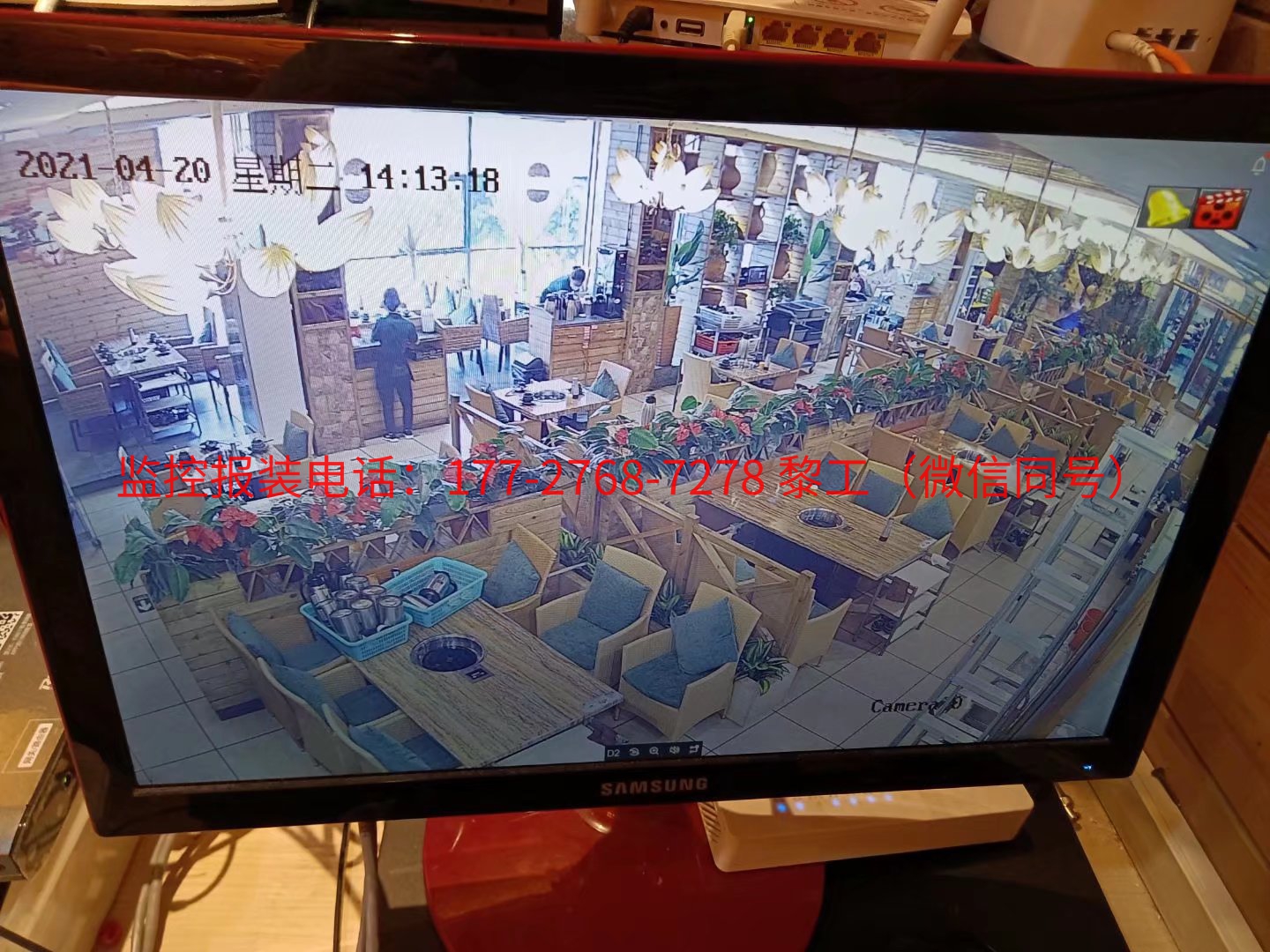 番禺区大龙街道某某饮食店监控工程