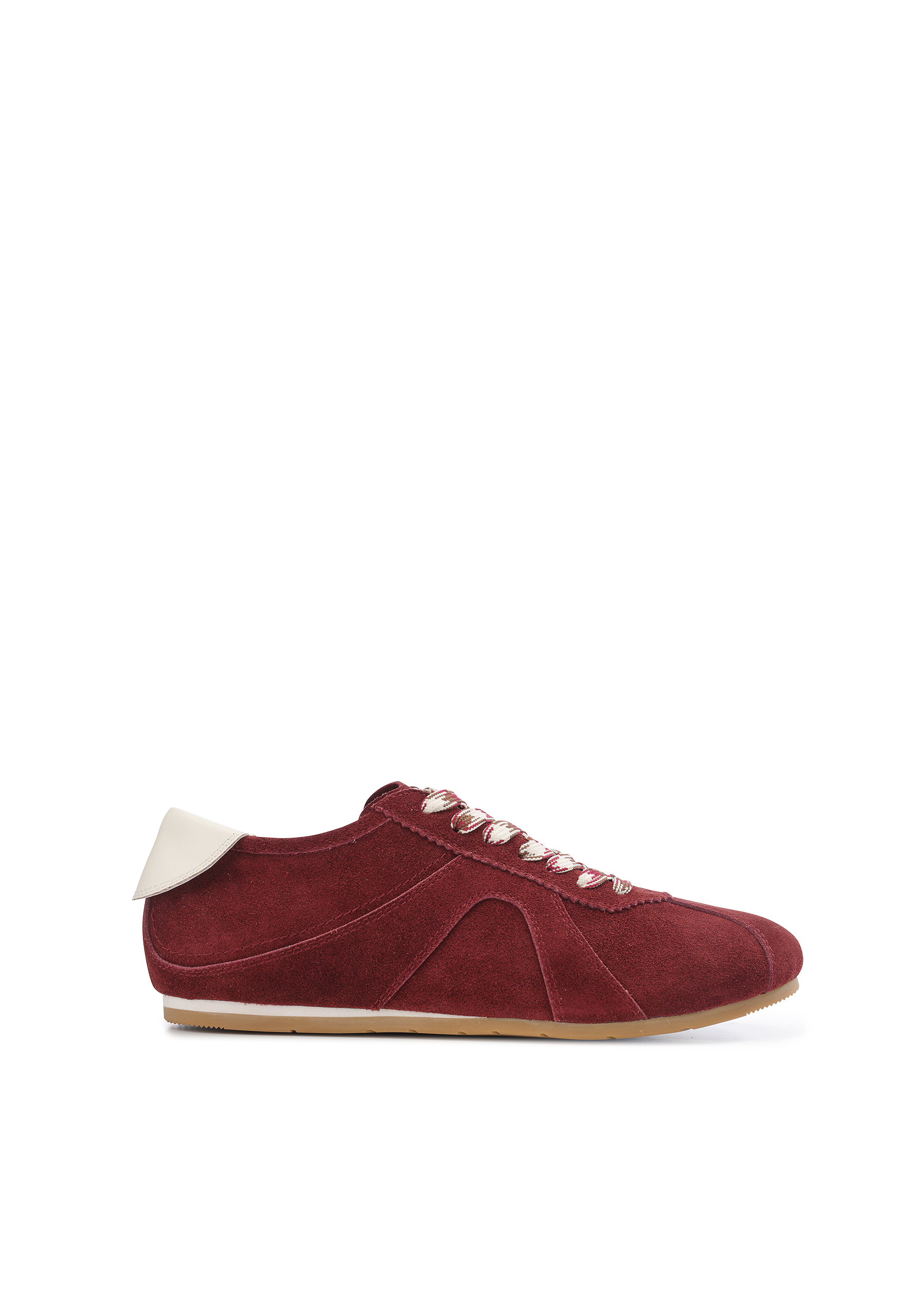 复古牛反绒平底休闲德训鞋