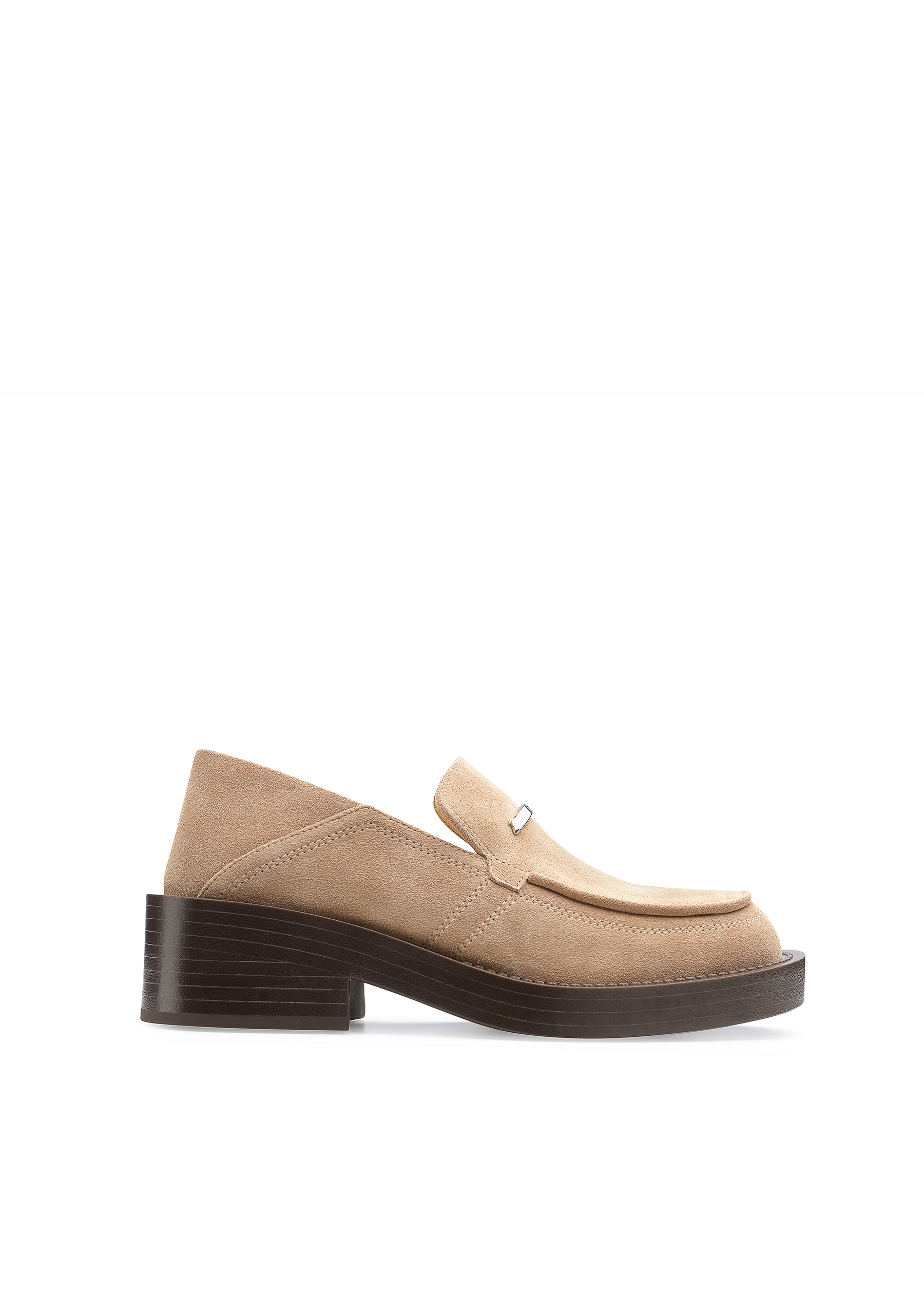 复古简约软皮踩跟懒人乐福鞋