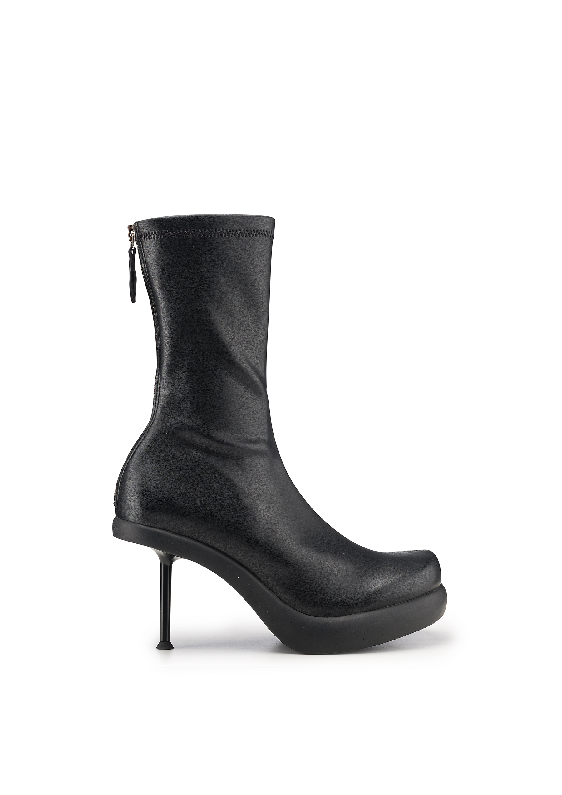 环保羊皮弹力细跟靺靴