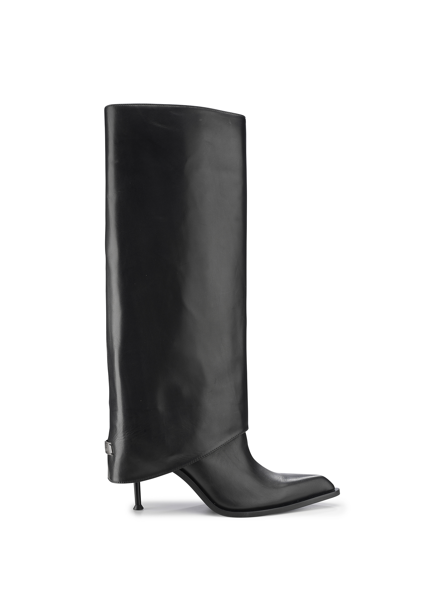 高跟尖头裤管靴