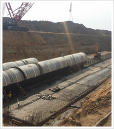 混凝土底板浇筑作业面