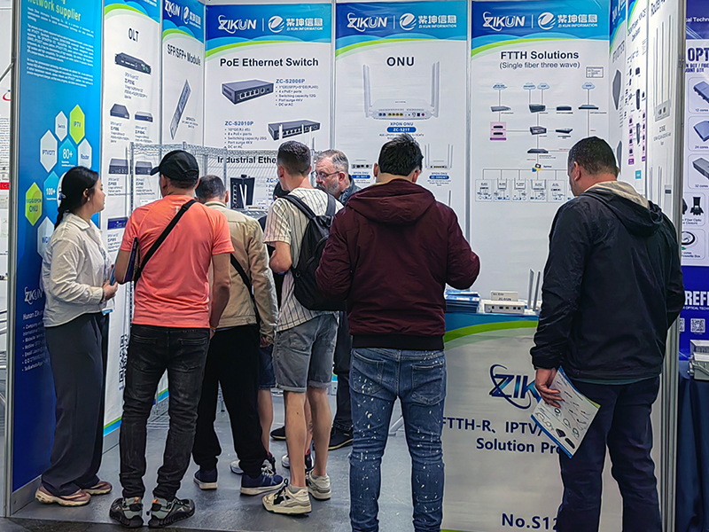 Zikun Information successfully participated in the Spanish telecommunications and network exhibition Aotec 2024