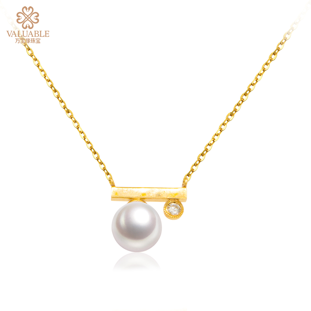 Akoya珍珠钻石项链