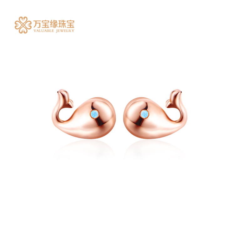 金750托帕石耳钉（婉约可人）