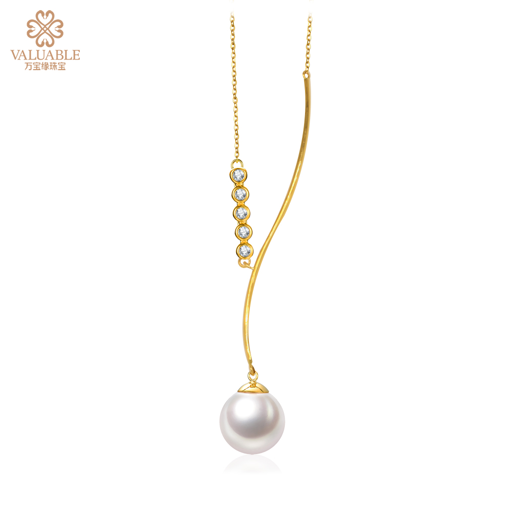 金750海水珍珠项链