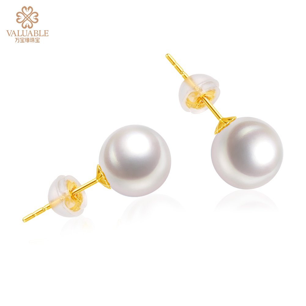 金750海水珍珠耳钉