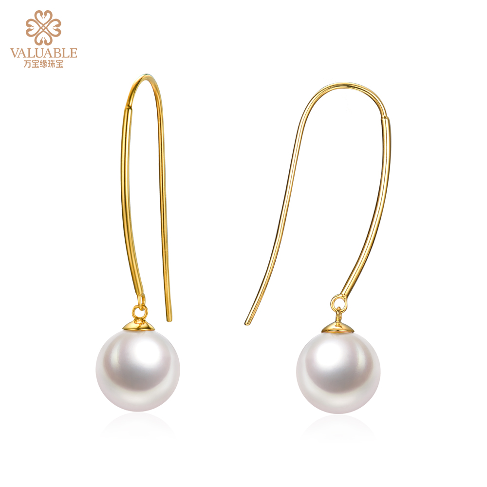 金750海水珍珠耳饰