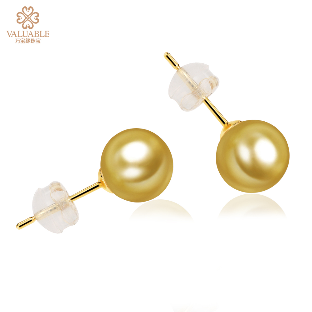 金750海水珍珠耳饰