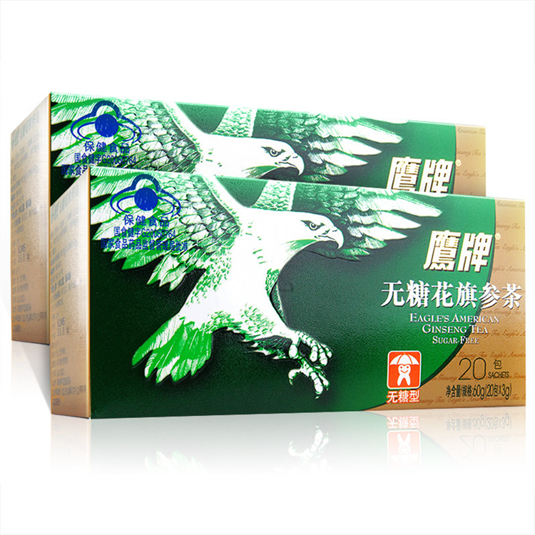 40190鹰牌  无糖花旗参茶 3g/包*20包