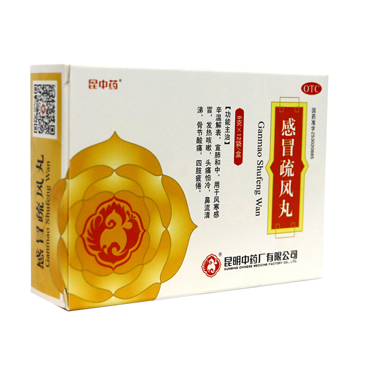50705昆中药 感冒疏风丸  12袋/盒