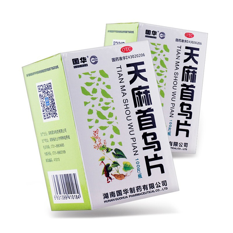 51538国华 天麻首乌片 100片/瓶
