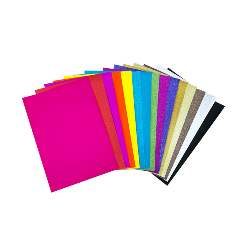 PVC Glitter film paper for packaging and decoration is available in various colors