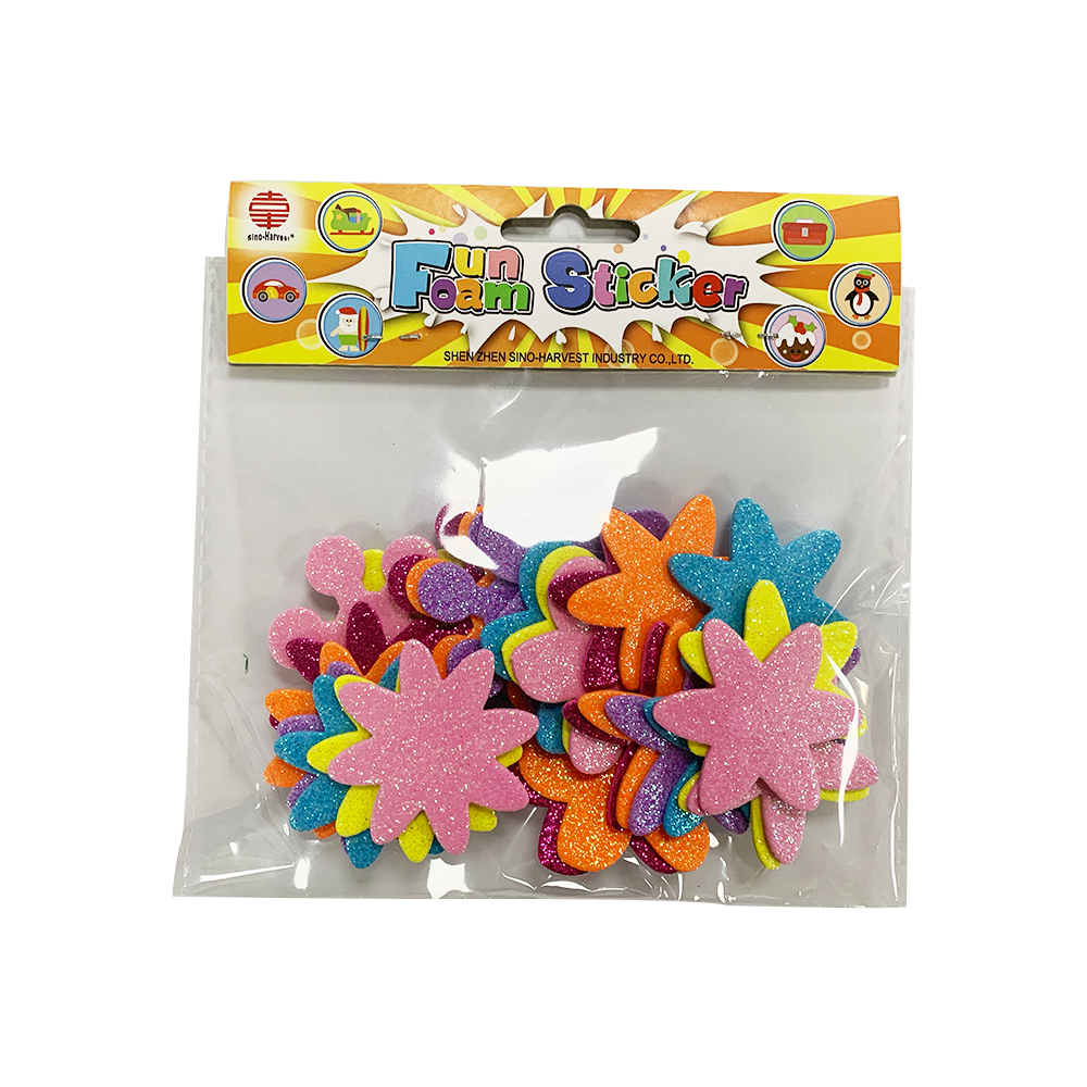 Wholesale Colorful Glitter EVA Stickers 3D cartoon Cute decoration