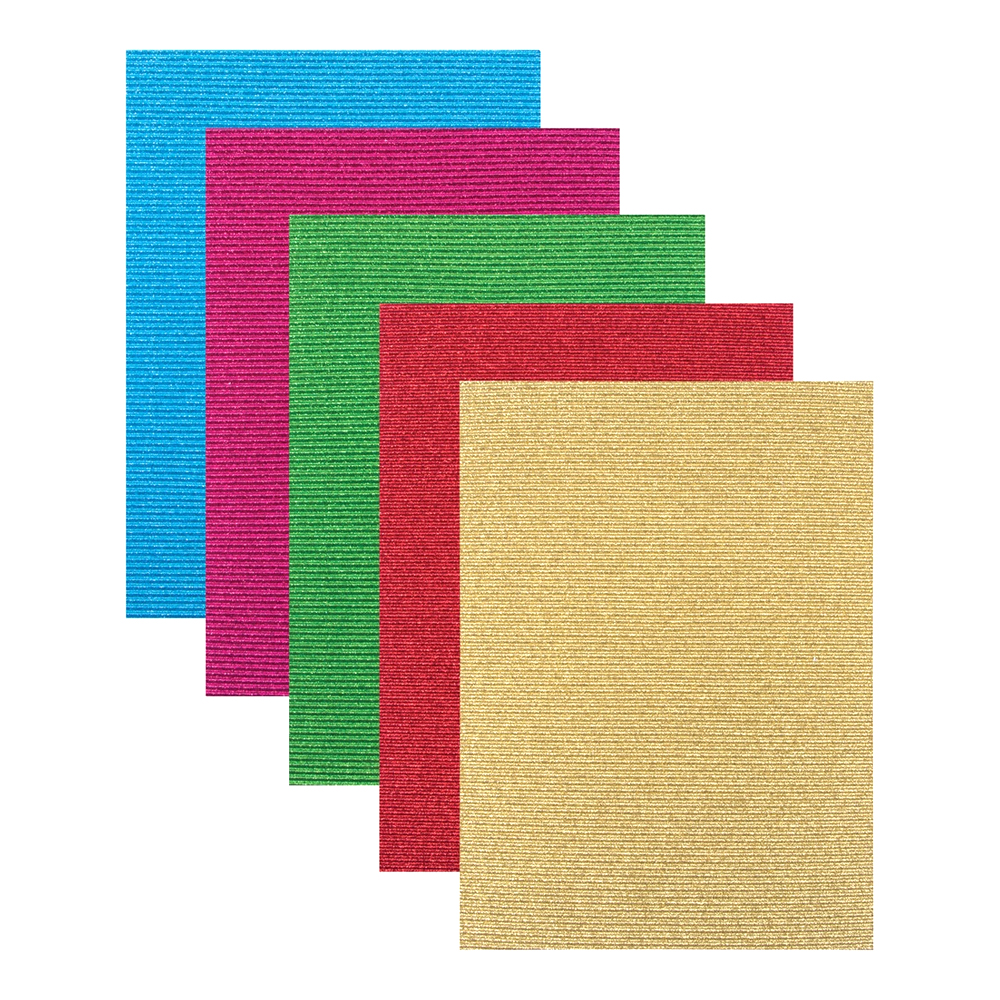 Metallic corrugated paper