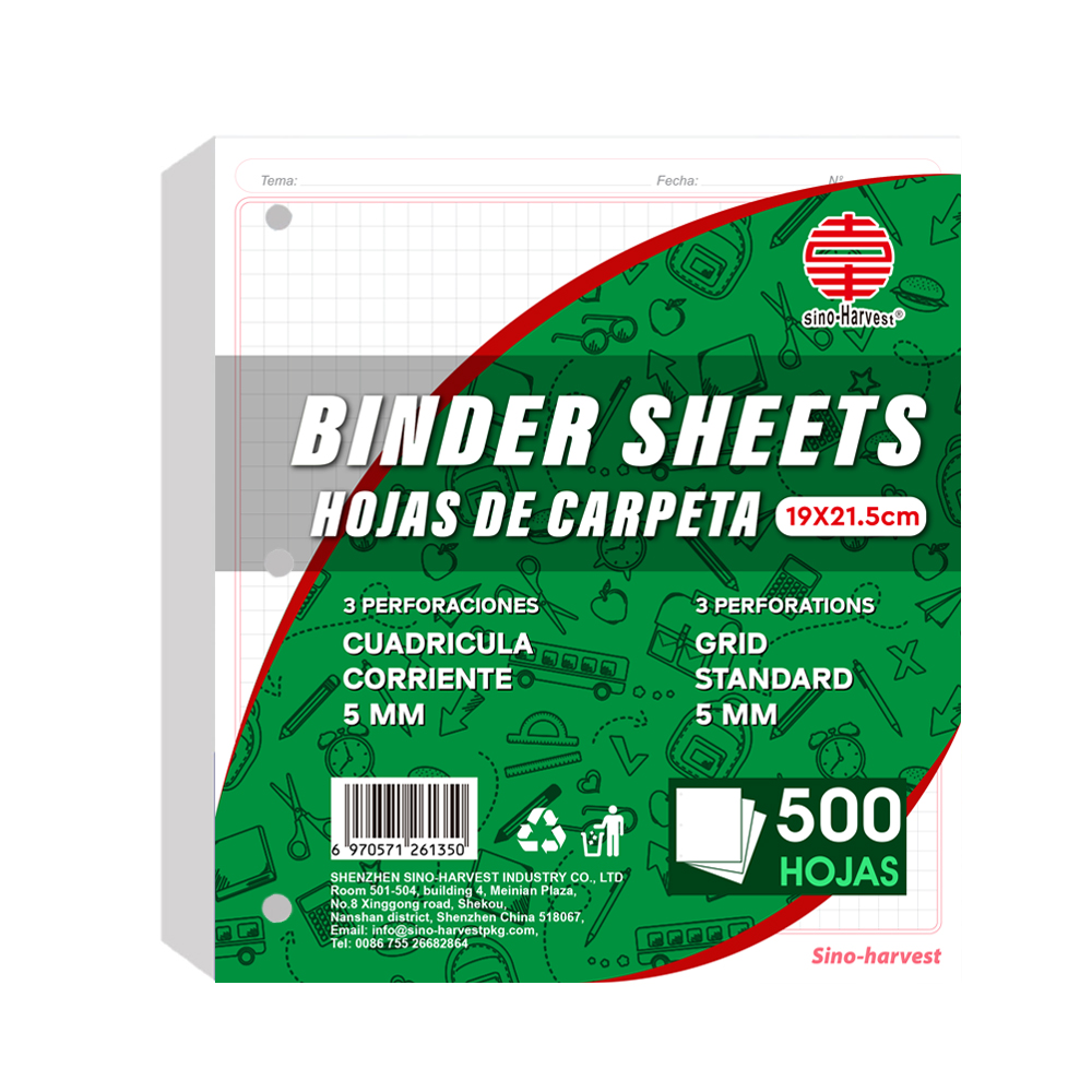 Binder Sheets