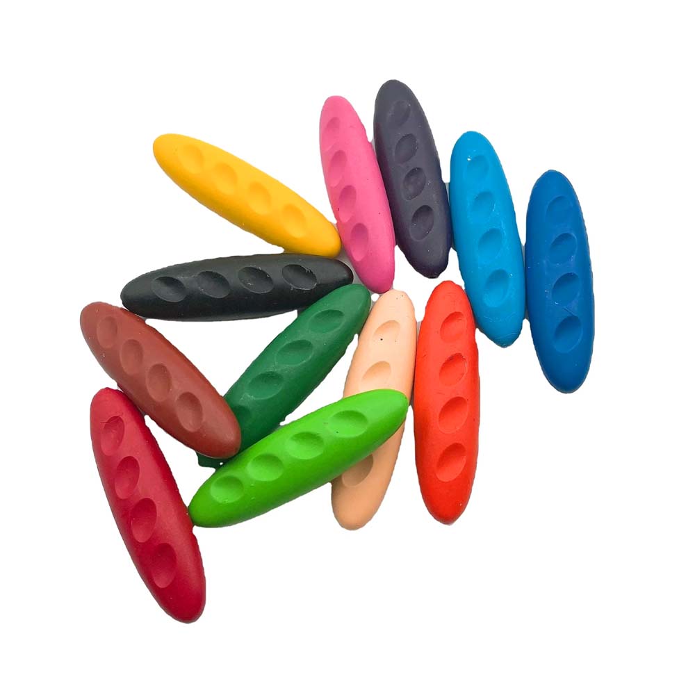 Colored crayons