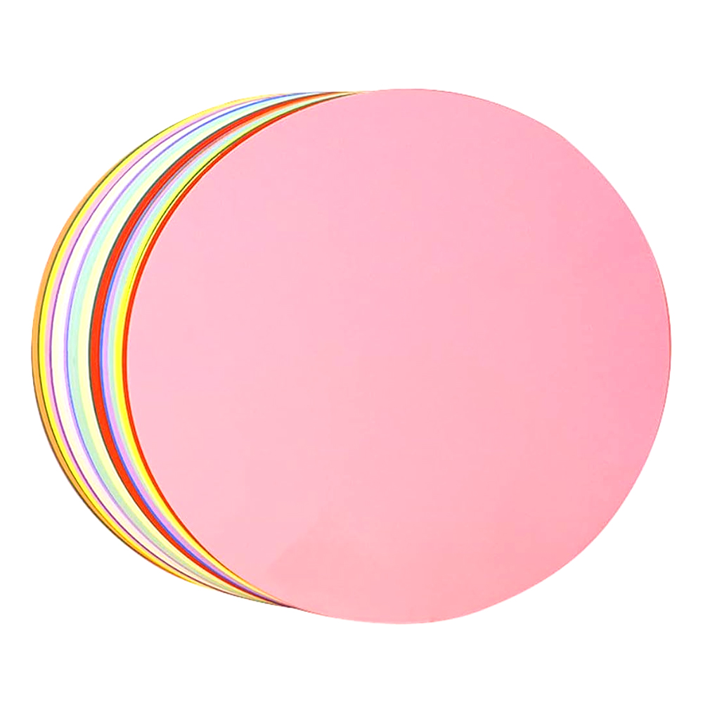 Color Cardboard In Circle Cutting