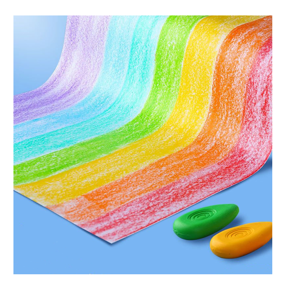 Colored crayons