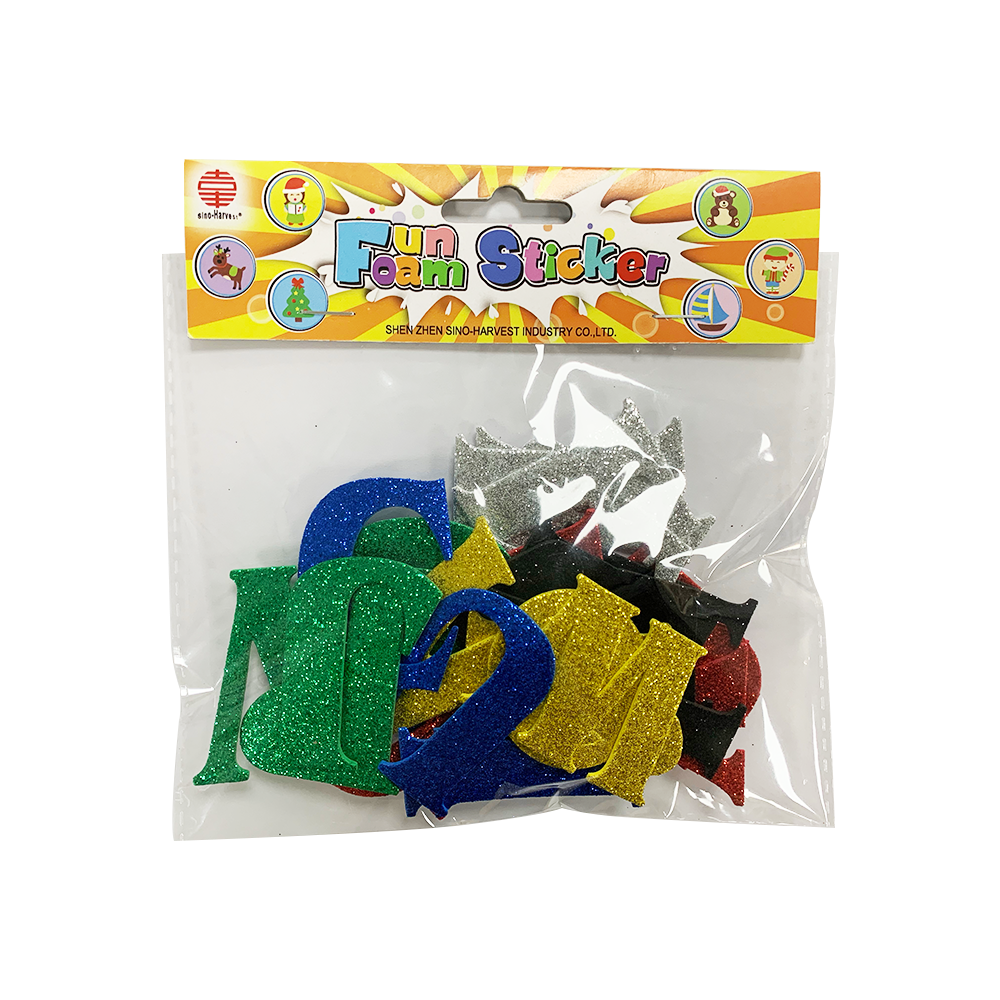 Custom 3D children's toys EVA stickers alphanumeric decorative stickers