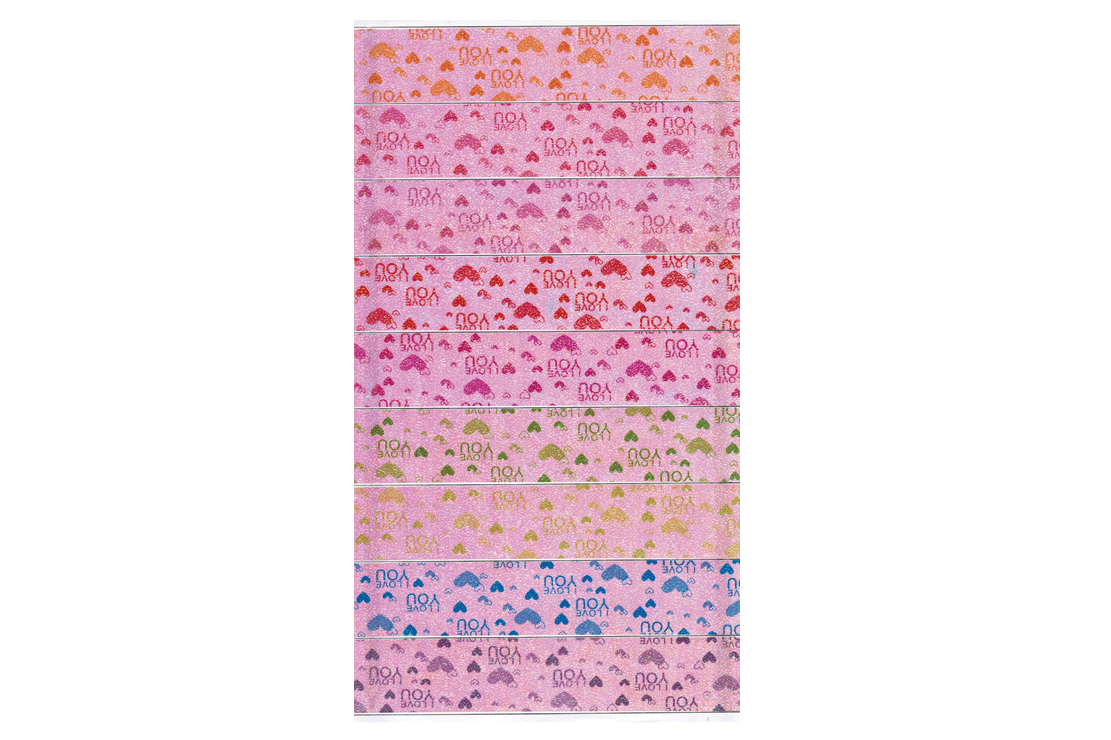 Printed and Embossed Iridescent Paper