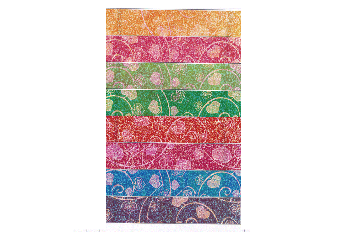 Printed and Embossed Iridescent Paper