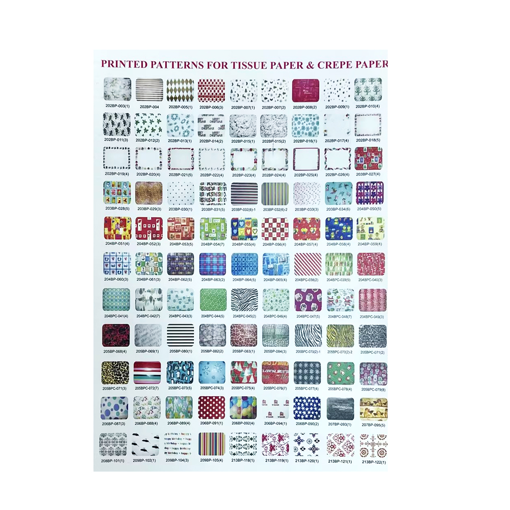 Printed Patterns For Crepe Paper & Tissue Paper