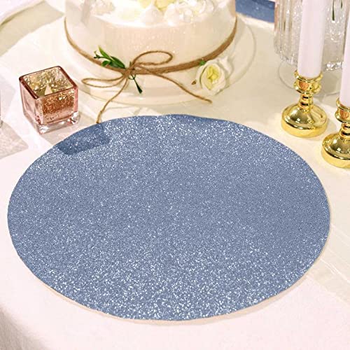 Round gasket Gold silver festival glitter nonwoven Placemat table mat