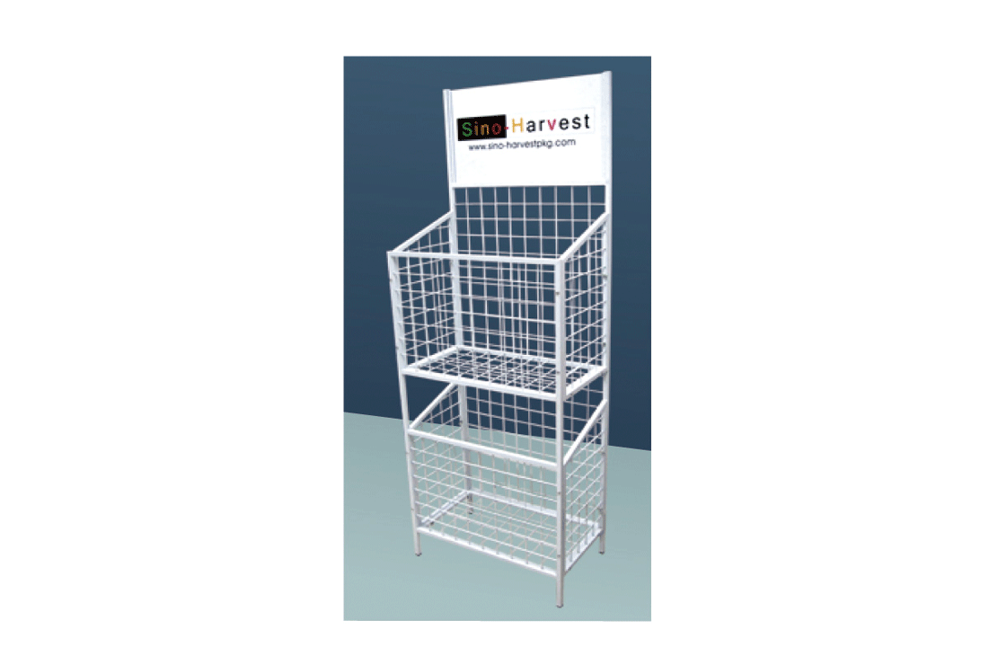 Crepe Paper Display Stand - Two Vertical Baskets