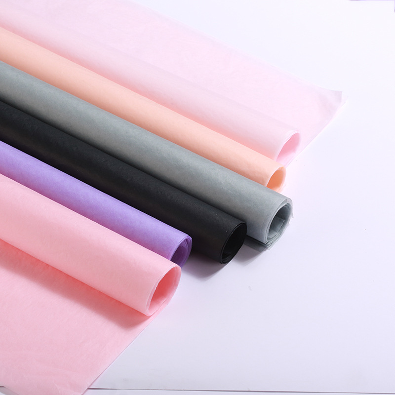 Customized size logo is used gift clothing products Wrapping Paper crepe  color tissue paper