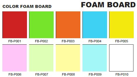 Color foam board