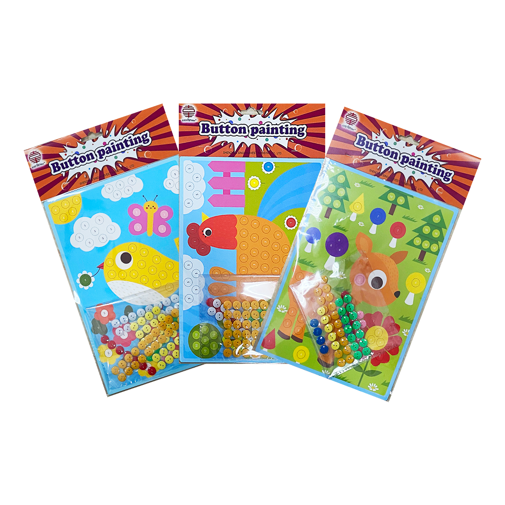 DIY button painting art