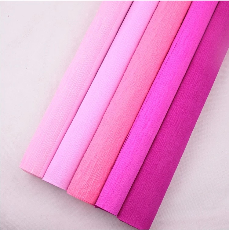 High quality color flower wrapping paper crepe paper roll wholesale handmade flower accessories