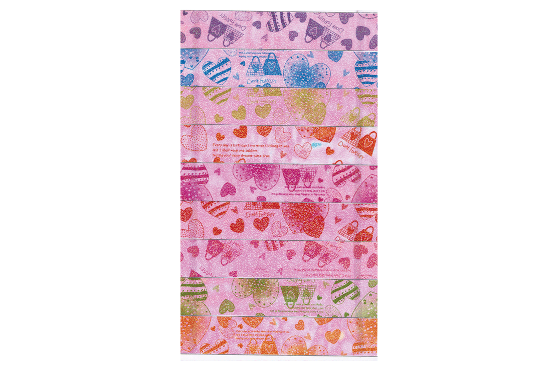 Printed and Embossed Iridescent Paper