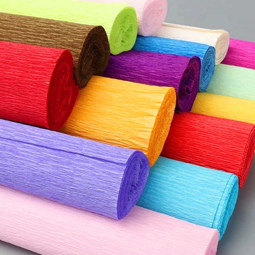 Handmade Craft Paper Colored Crepe Paper Flowers Wrapping Tissue