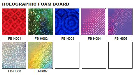Holographic foam board