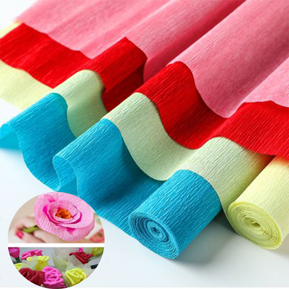 Super thick crepe paper roll color crepe kraft paper italian crepe papers